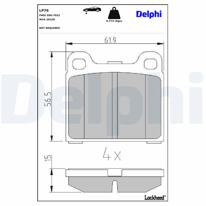 Remblokset Delphi Diesel LP76
