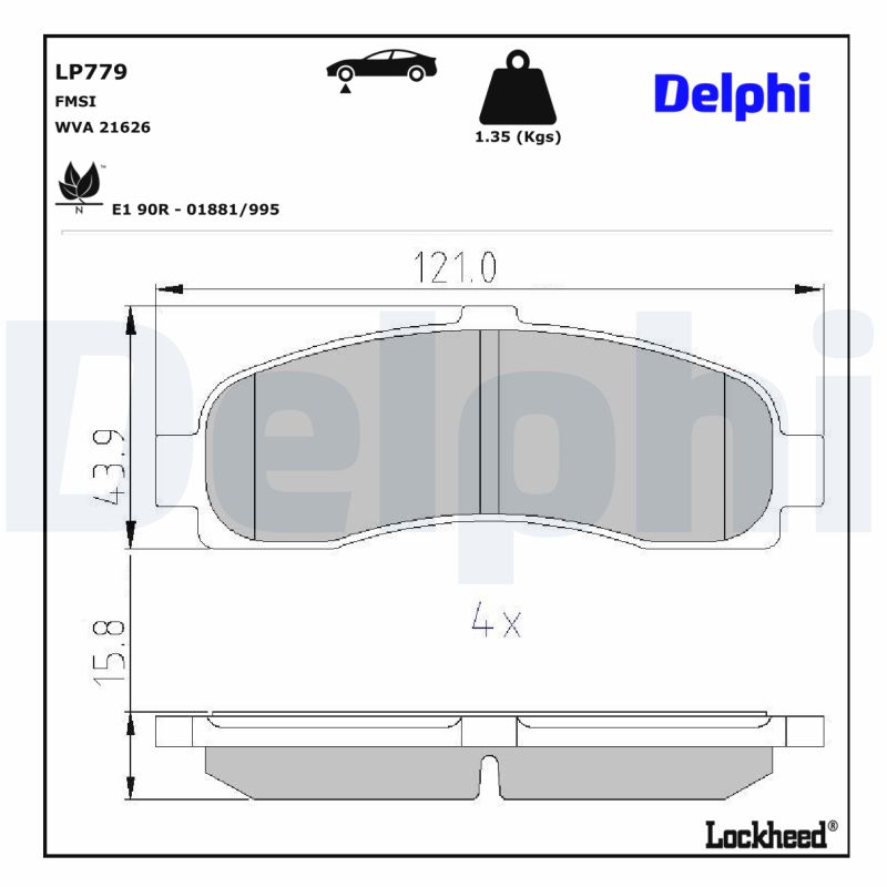 Remblokset Delphi Diesel LP779