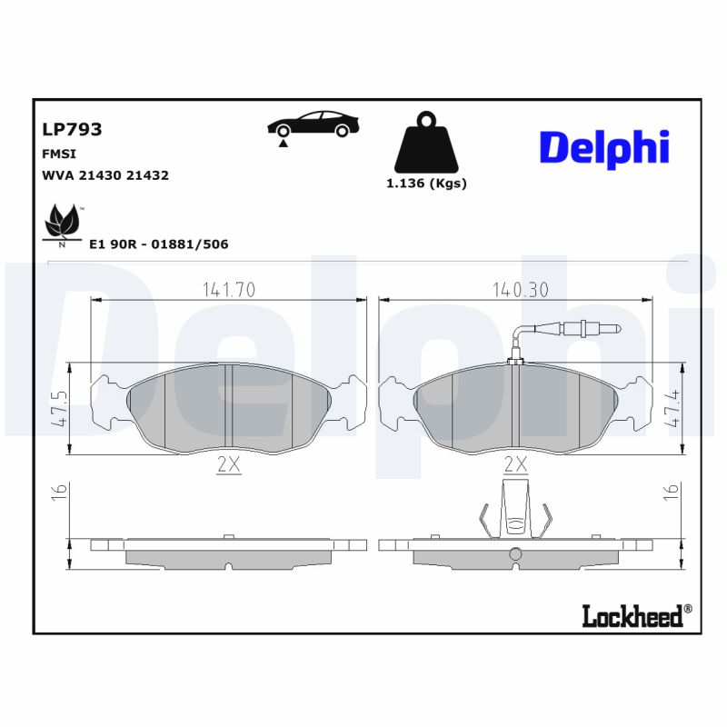 Remblokset Delphi Diesel LP793