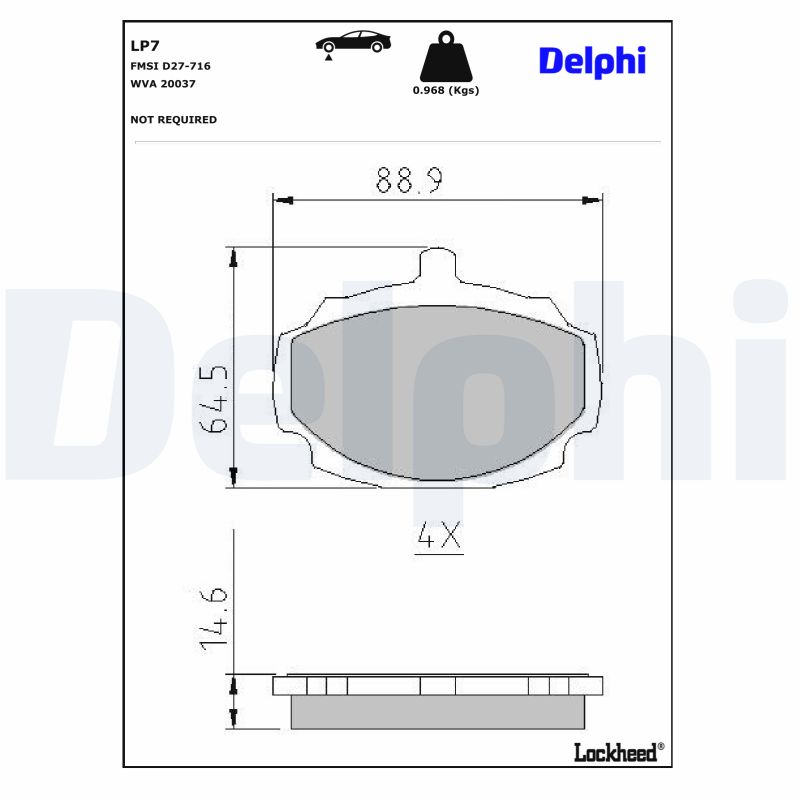 Remblokset Delphi Diesel LP7