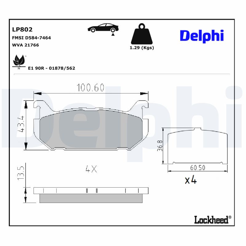 Remblokset Delphi Diesel LP802