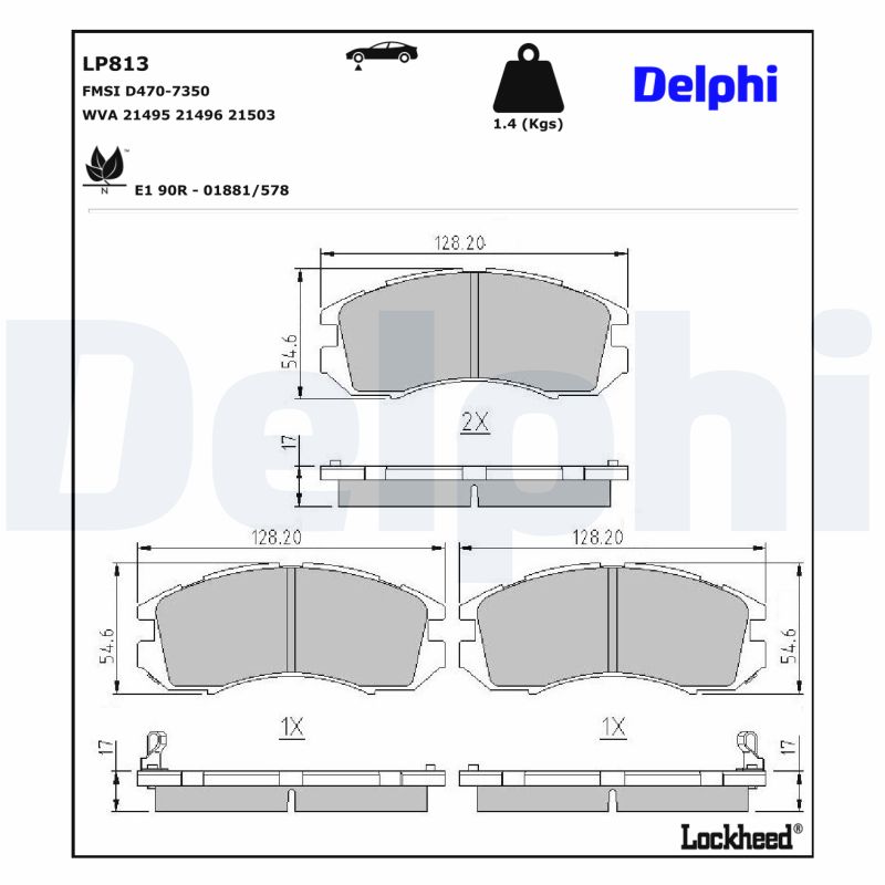 Remblokset Delphi Diesel LP813