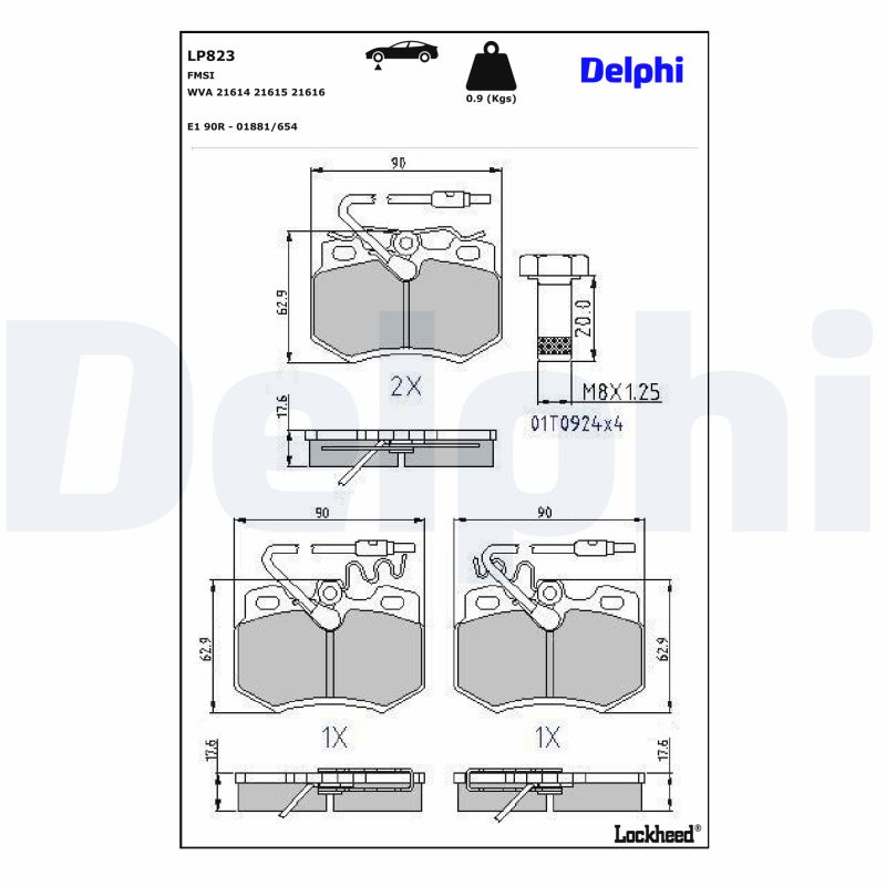 Remblokset Delphi Diesel LP823