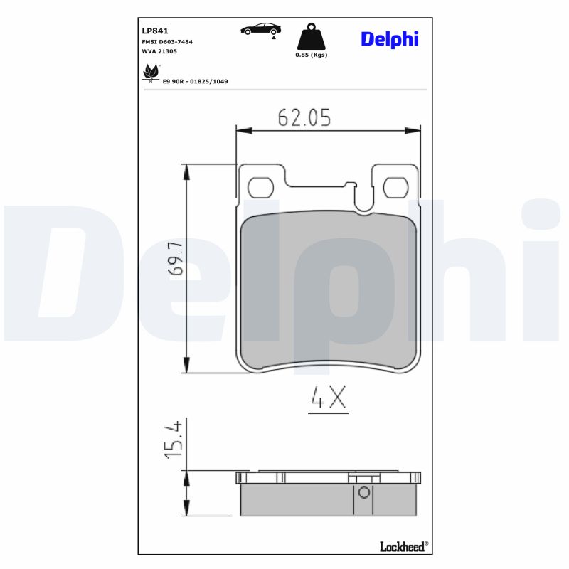 Remblokset Delphi Diesel LP841