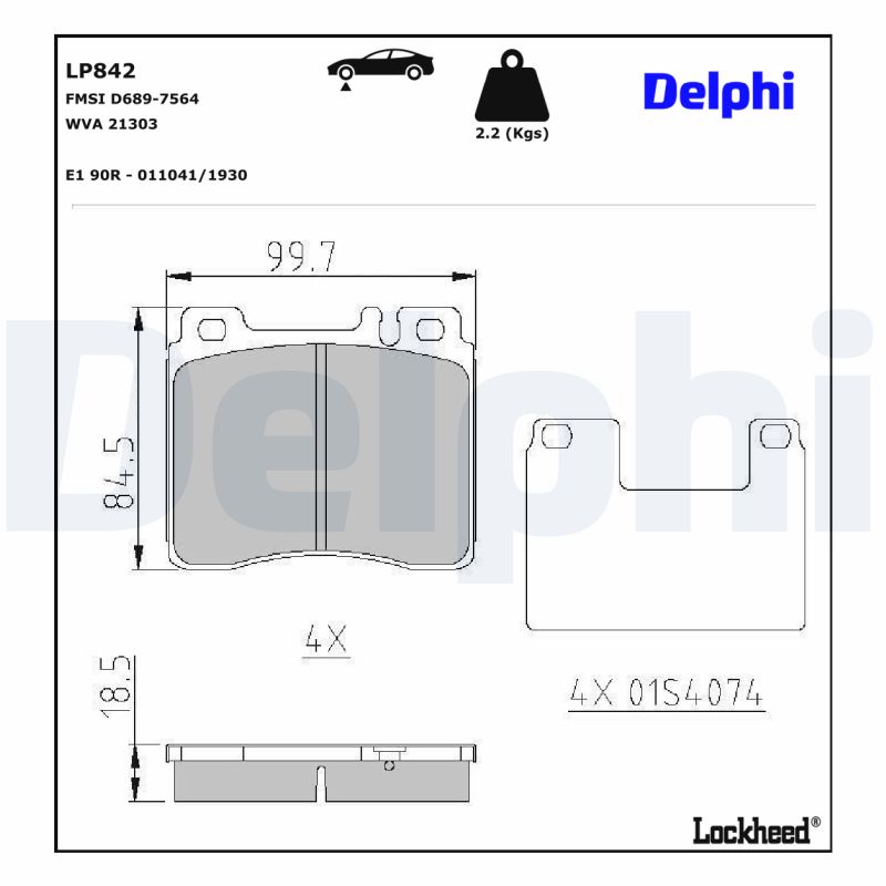 Remblokset Delphi Diesel LP842