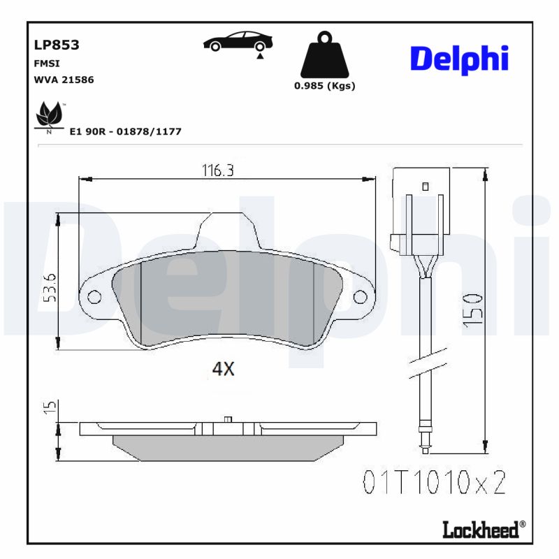 Remblokset Delphi Diesel LP853