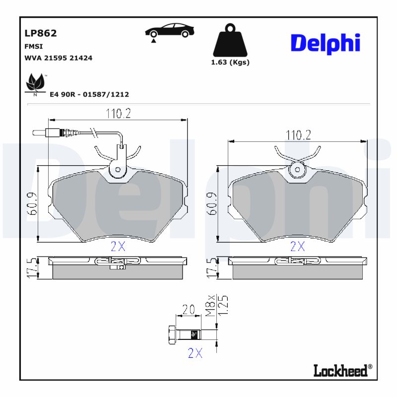 Remblokset Delphi Diesel LP862