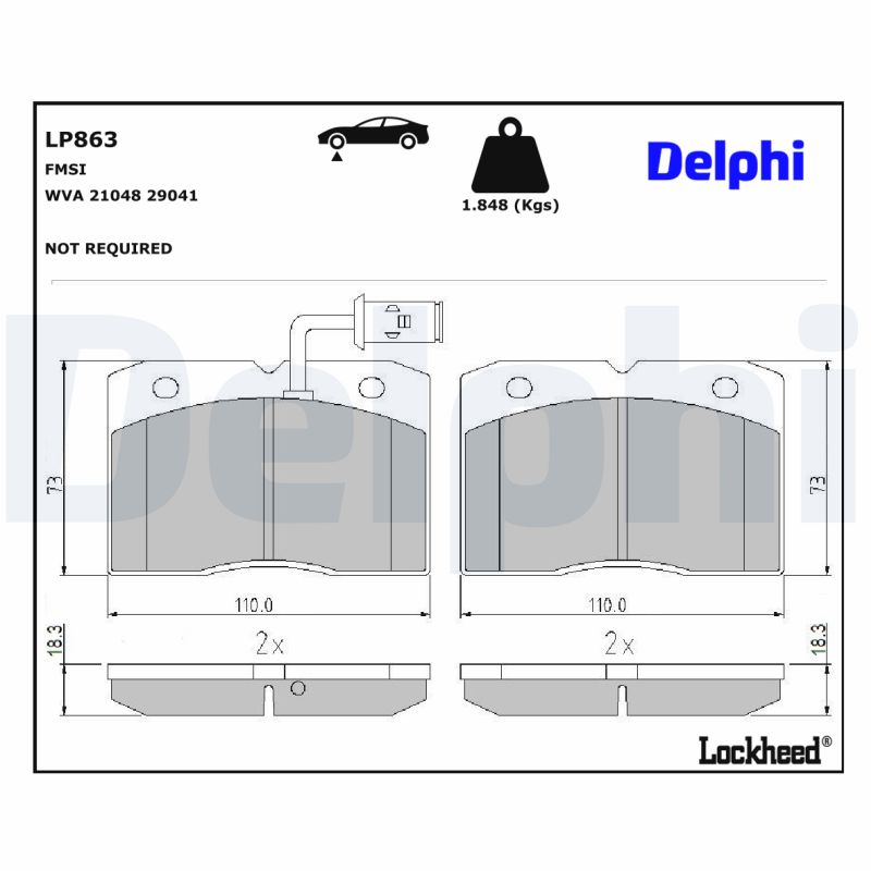 Remblokset Delphi Diesel LP863