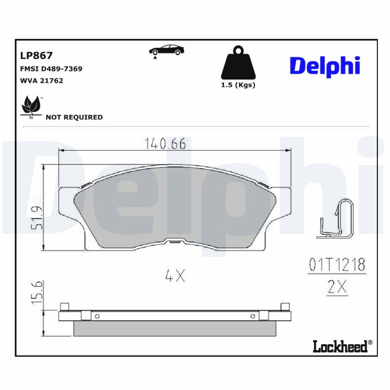 Remblokset Delphi Diesel LP867