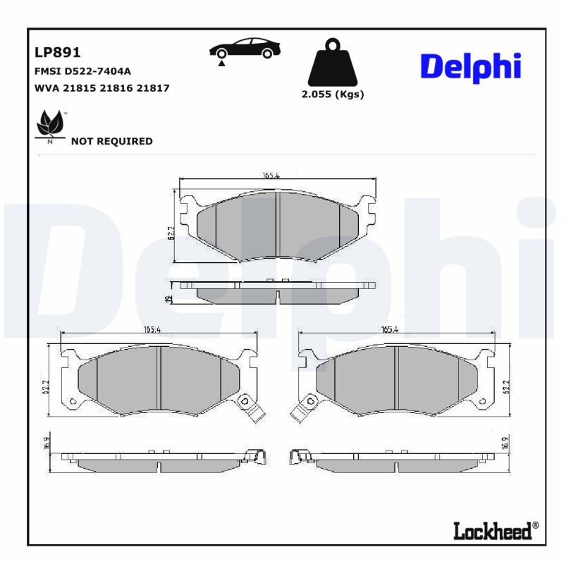 Remblokset Delphi Diesel LP891