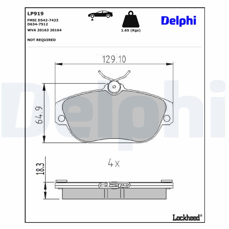 Remblokset Delphi Diesel LP919
