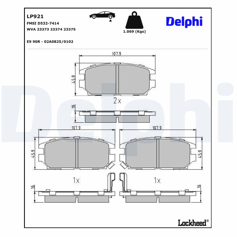 Remblokset Delphi Diesel LP921