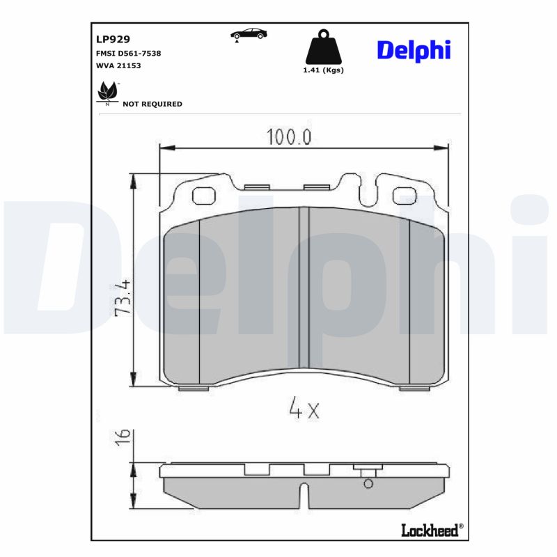 Remblokset Delphi Diesel LP929