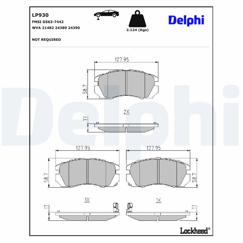 Remblokset Delphi Diesel LP930