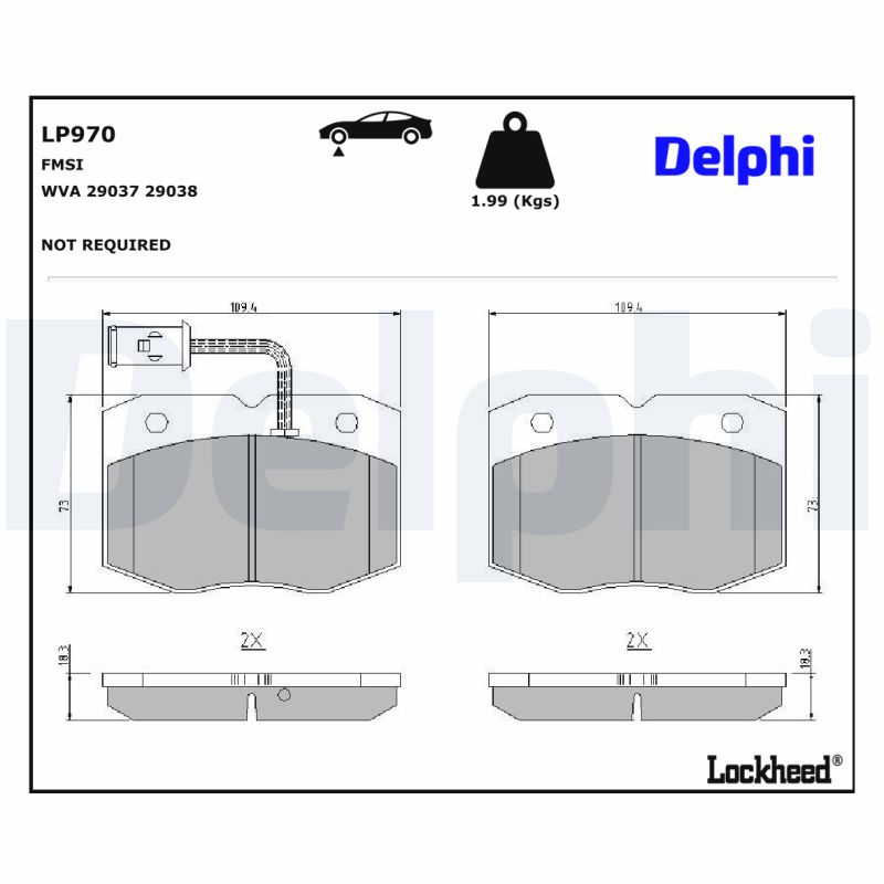 Remblokset Delphi Diesel LP970