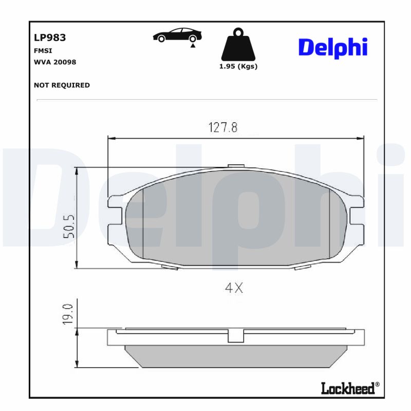 Remblokset Delphi Diesel LP983