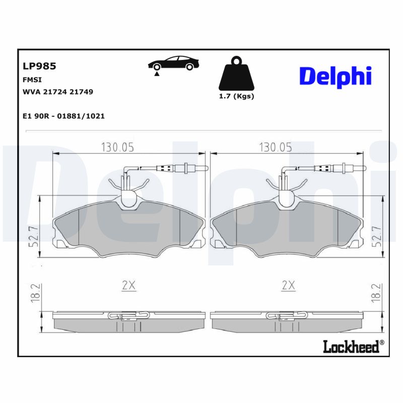Remblokset Delphi Diesel LP985