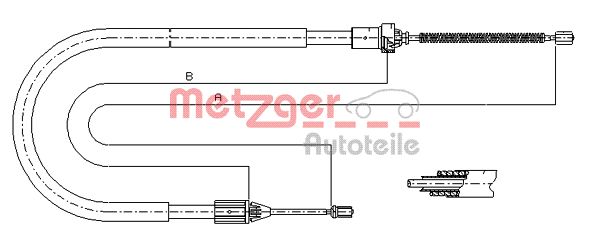 Handremkabel Metzger 11.6583