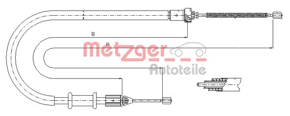 Handremkabel Metzger 11.6676