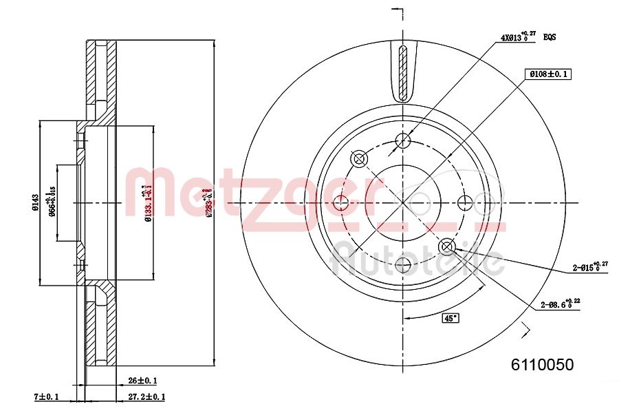 Remschijven Metzger 6110050