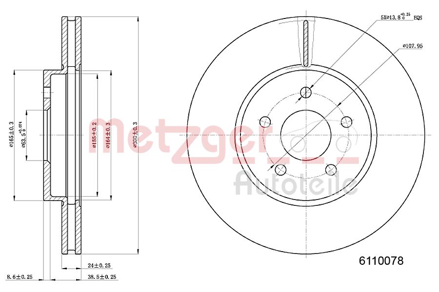 Remschijven Metzger 6110078