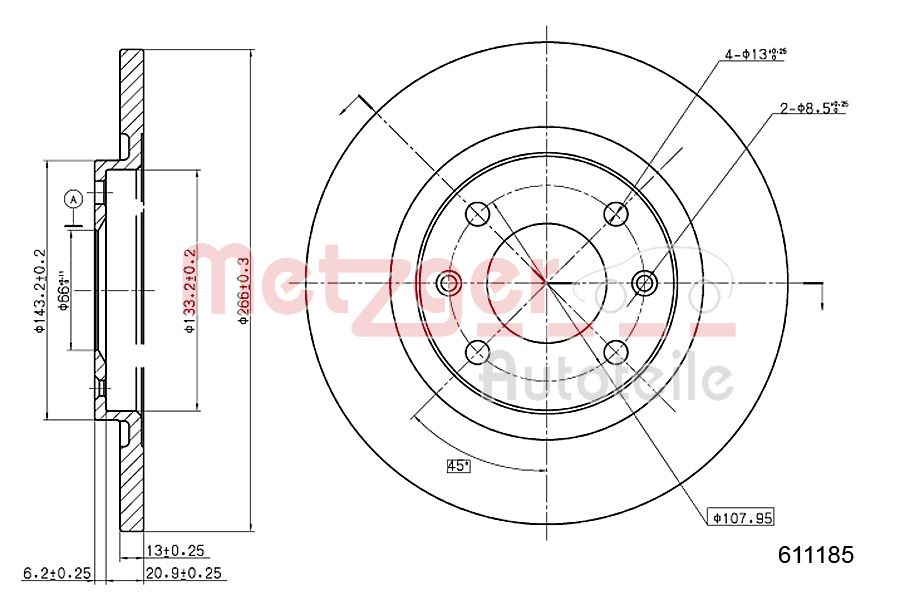 Remschijven Metzger 6110185