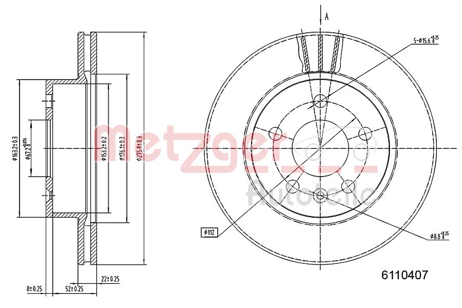 Remschijven Metzger 6110407