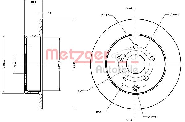Remschijven Metzger 6110700