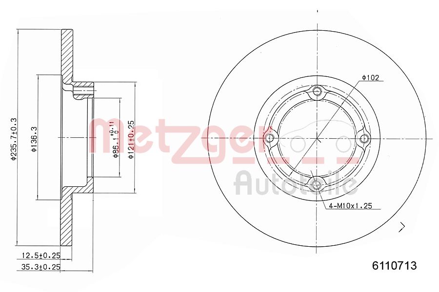 Remschijven Metzger 6110713