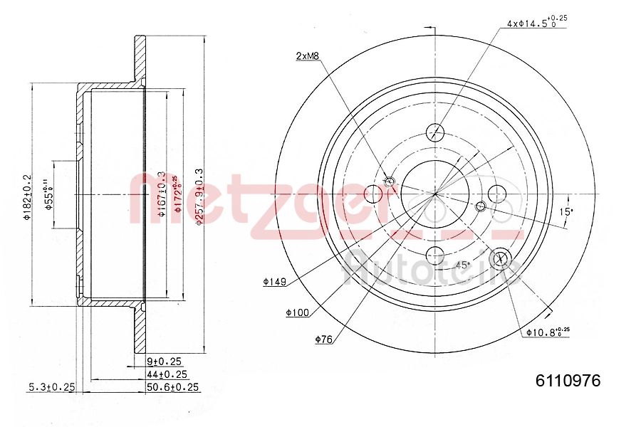 Remschijven Metzger 6110976