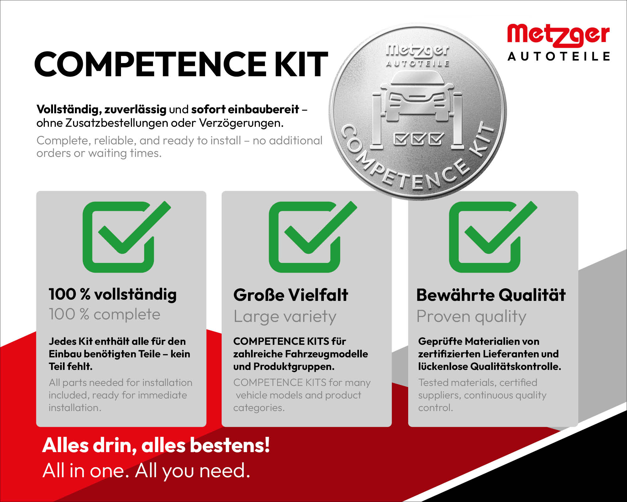 Draagarm montageset Metzger 52055649