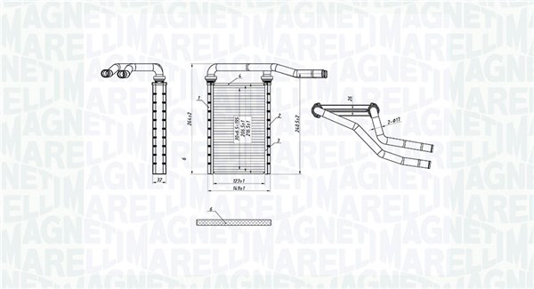 Kachelradiateur Magneti Marelli 350218490000