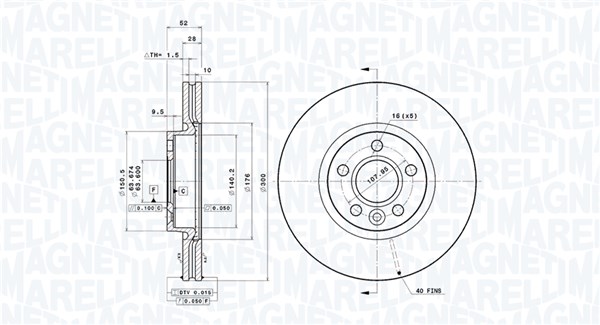 Remschijven Magneti Marelli 360406087601