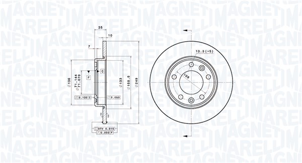 Remschijven Magneti Marelli 360406140001