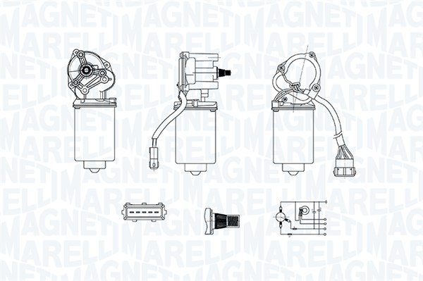 Ruitenwissermotor Magneti Marelli 064378600010