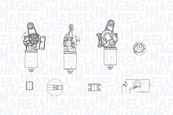 Ruitenwissermotor Magneti Marelli 064379300010