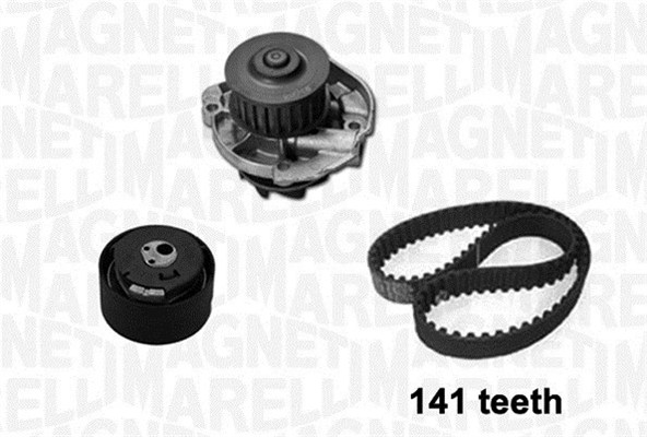 Distributieriem kit inclusief waterpomp Magneti Marelli 341401860001