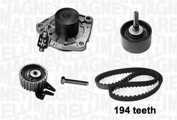 Distributieriem kit inclusief waterpomp Magneti Marelli 341404050001