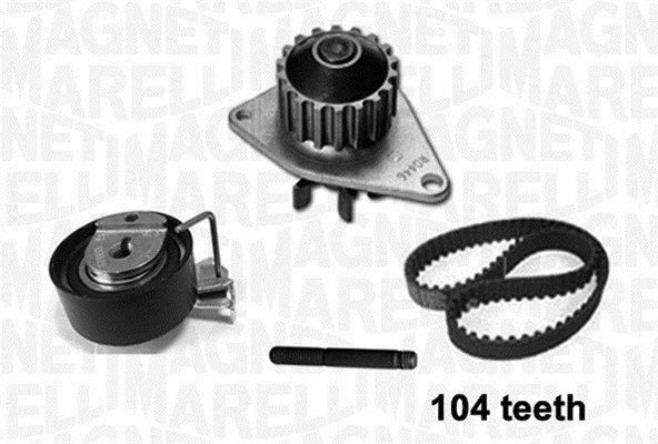 Distributieriem kit inclusief waterpomp Magneti Marelli 341405310002