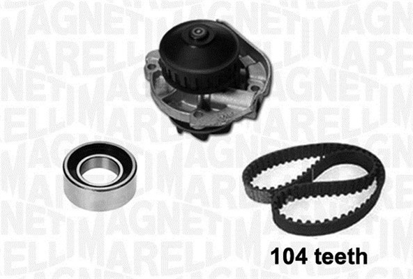 Distributieriem kit inclusief waterpomp Magneti Marelli 341405660001