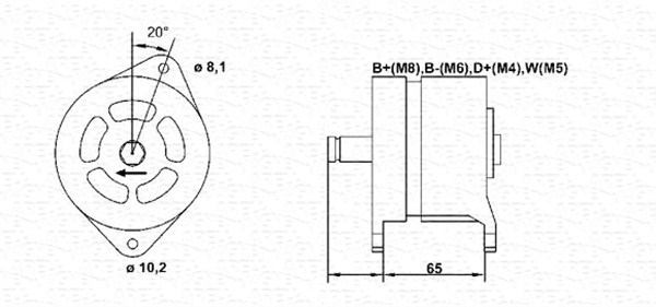 Alternator/Dynamo Magneti Marelli 943355232010
