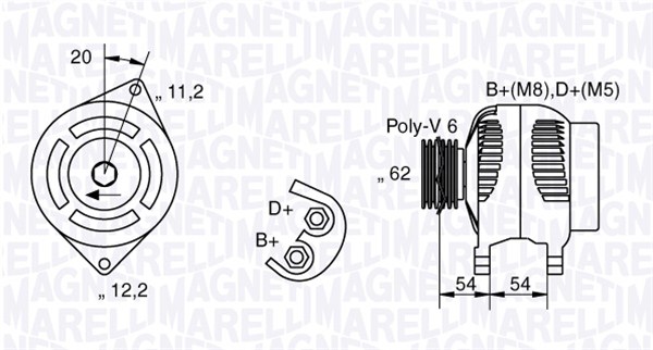 Alternator/Dynamo Magneti Marelli 063321803010