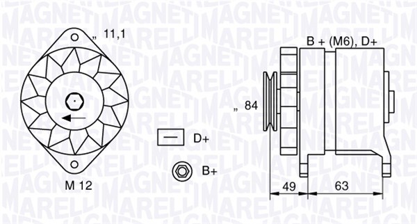 Alternator/Dynamo Magneti Marelli 063321044010