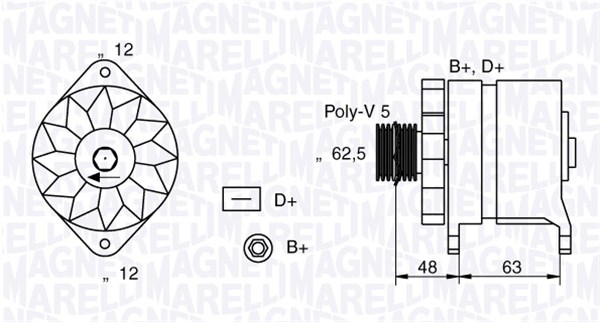 Alternator/Dynamo Magneti Marelli 063321191010