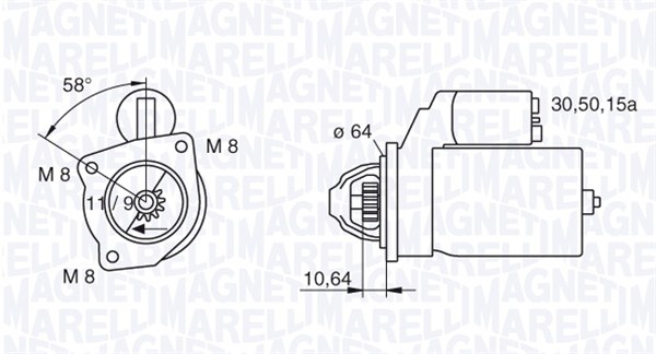 Starter Magneti Marelli 063223101010