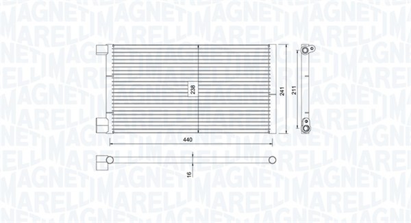 Airco condensor Magneti Marelli 350203731000
