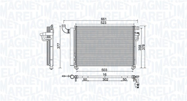 Airco condensor Magneti Marelli 350203982000