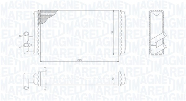 Kachelradiateur Magneti Marelli 350218403000