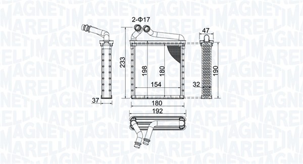 Kachelradiateur Magneti Marelli 350218442000