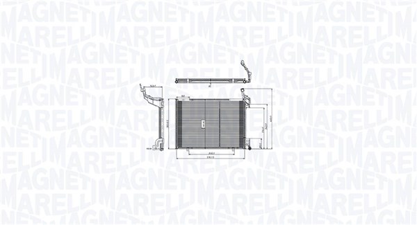 Airco condensor Magneti Marelli 350203103600